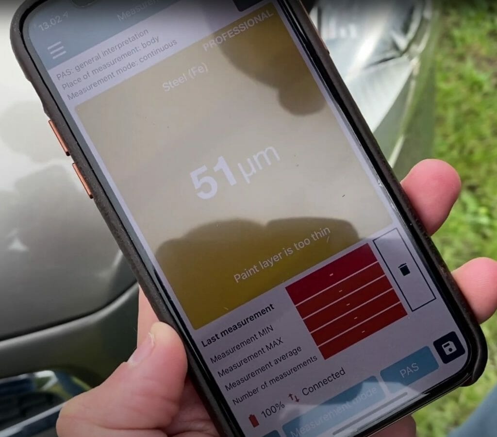 NexDIAG - Paint layer is too thin